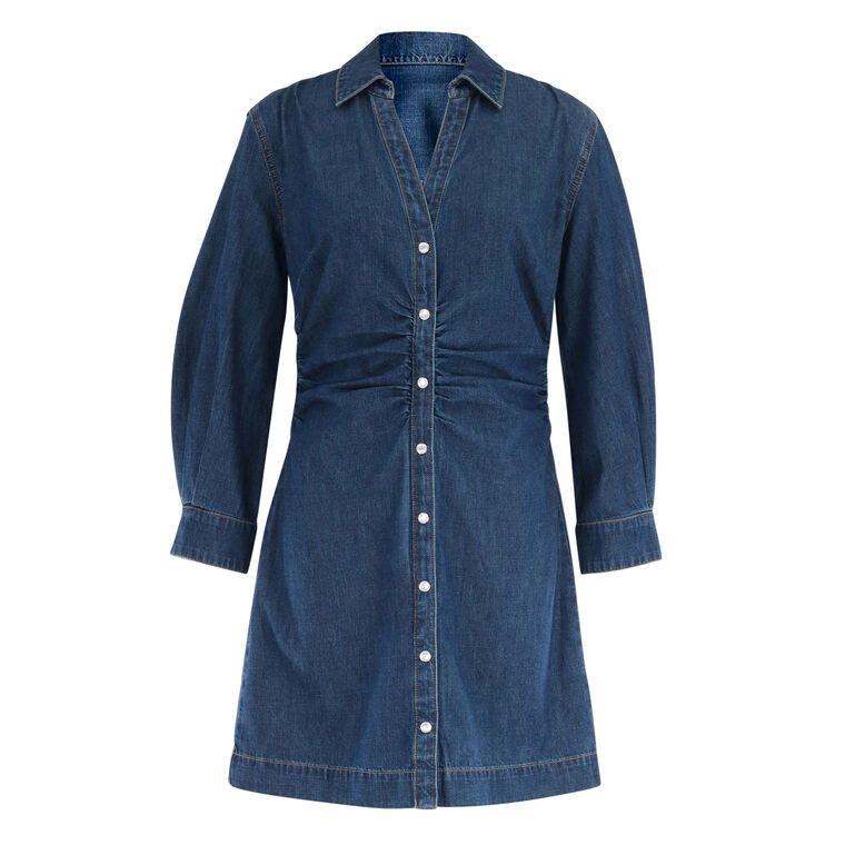 Maura 3/4 Sleeve Denim Mini Dress image number null