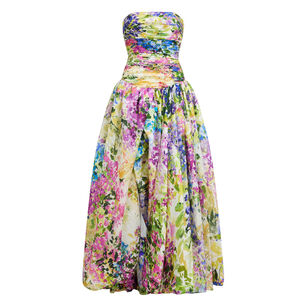 Dahlia Strapless Bubble Hem Gown