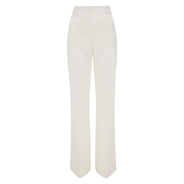 Alina High-Waisted Wide-Leg Patch Pocket Trouser image number null