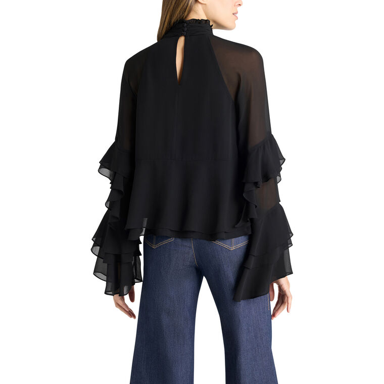 Skylah Ruffled Bell Sleeve Top image number null