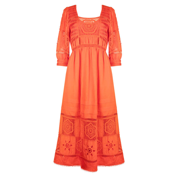 Rowe Inset Lace Midi Dress image number null