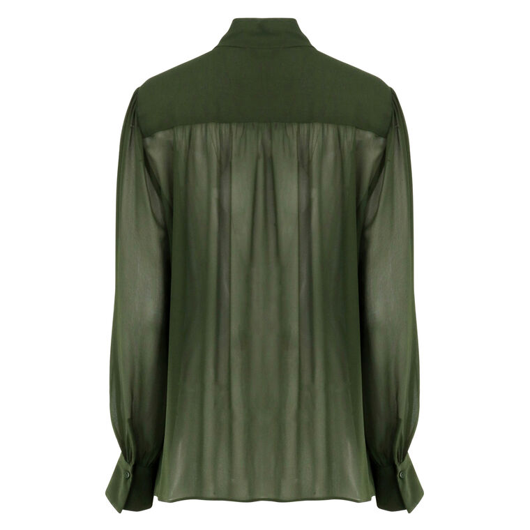 Thayer Tie Neck Slouchy Blouse image number null