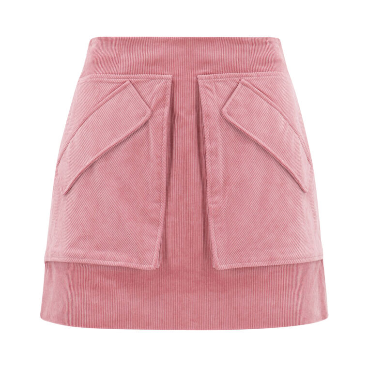 Cherry Stretch-Cotton Mini Skirt image number null
