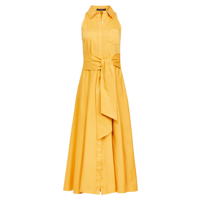 Chelsea Sleeveless Tie-Front Midi Shirt Dress image number null