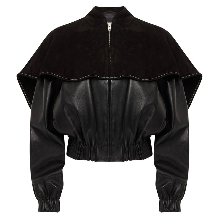 Caped Bomber Jacket image number null