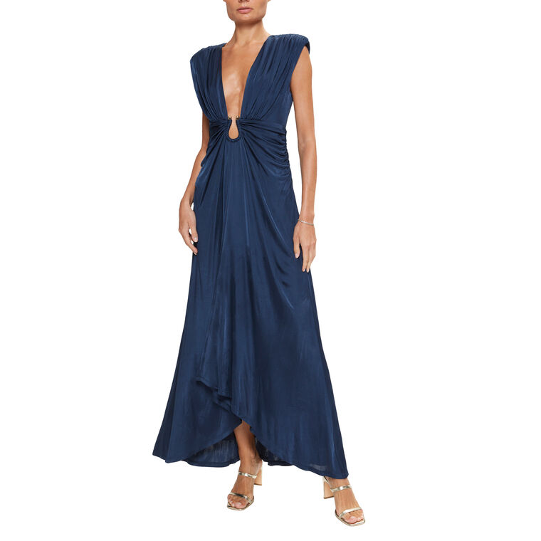 Arden Plunging Jersey Maxi Dress image number null
