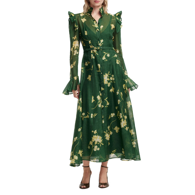 Katrina Butterfly Sleeve Midi Dress image number null