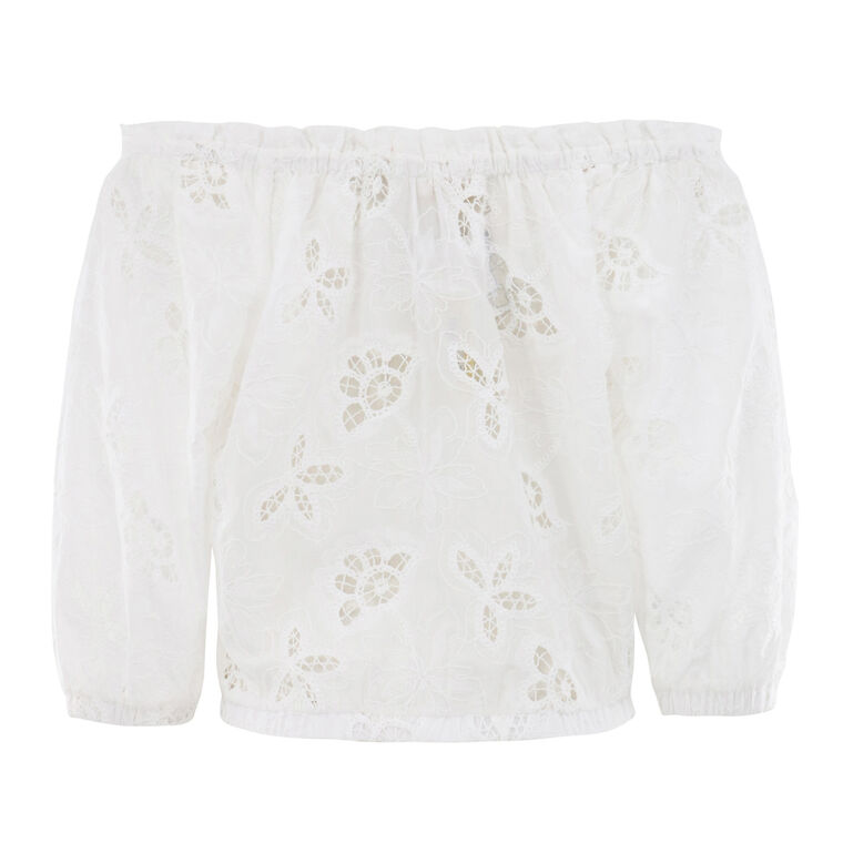 Rosalia Embroidered Off-The-Shoulder Top image number null
