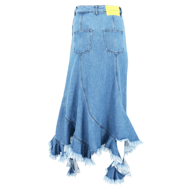 Swirl Denim Skirt image number null
