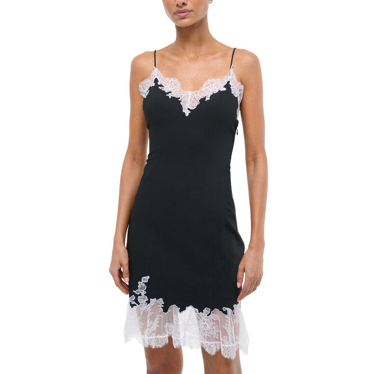 Nadia Sleeveless Lace Trim Mini Dress image number null