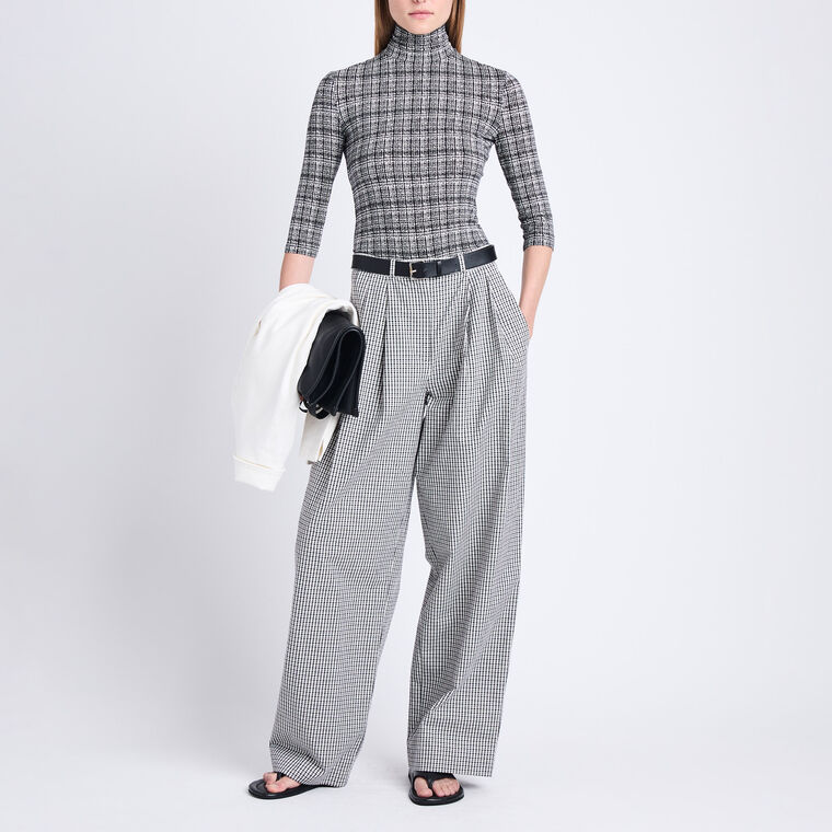 Amiri Top in Painted Grid Jersey image number null