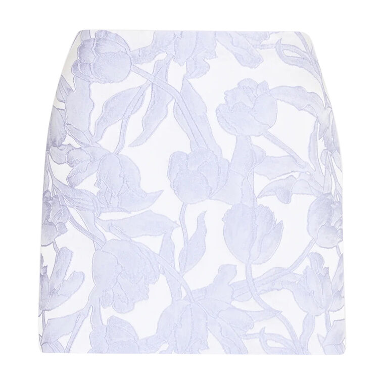 Tulip Jacquard Modern Mini Skirt image number null