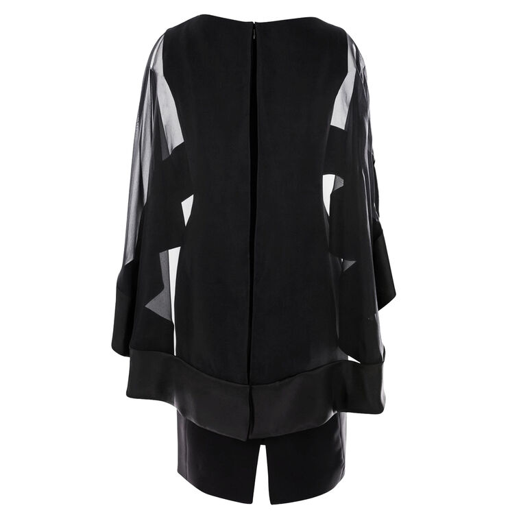 Organza Overlay Cocktail Dress image number null