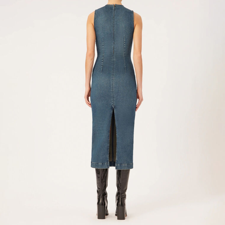Esme Structured Denim Dress image number null