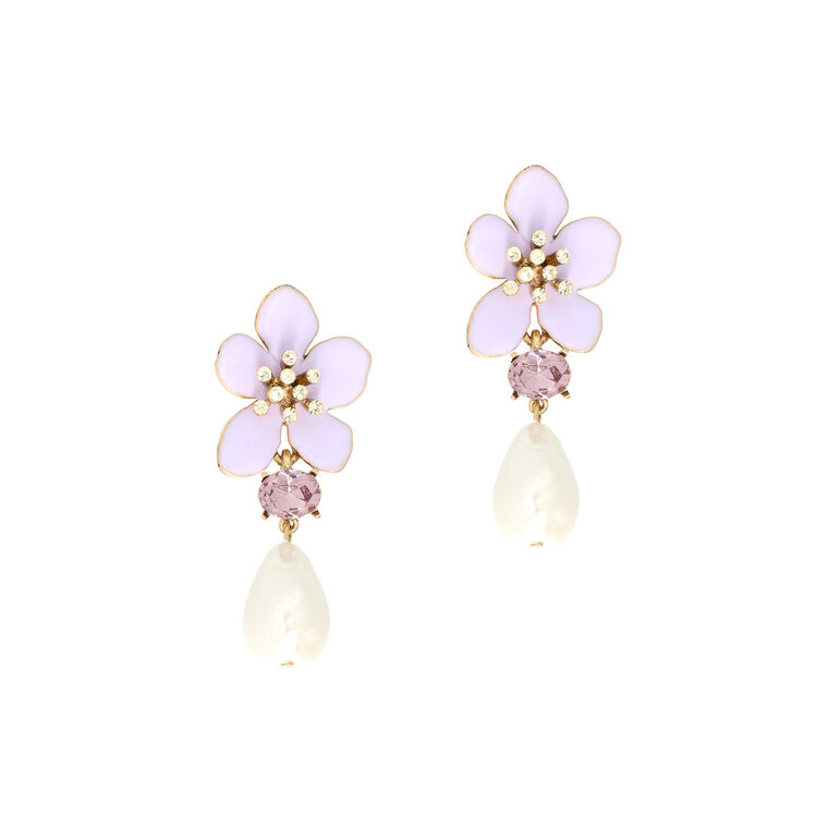 Enameled Flower Earring image number null