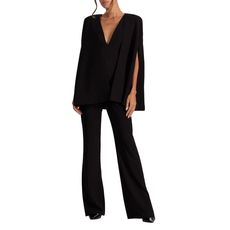 Nova Deep V-Neck Cape Jumpsuit image number null