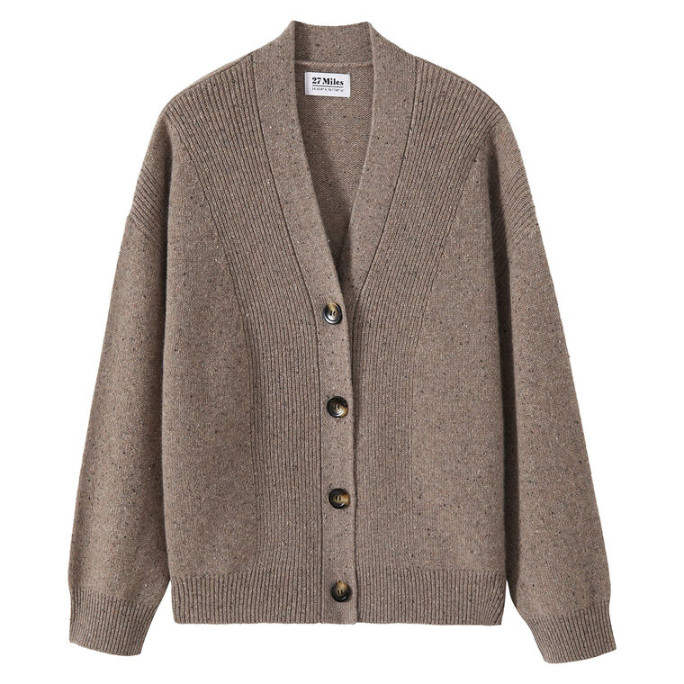 Noriko Cashmere Cardigan With Horse Shoe Graphic image number null