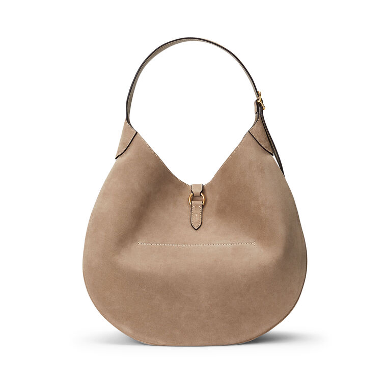 Polo ID Large Suede Shoulder Bag image number null