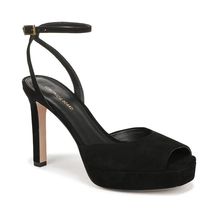 Brianne Suede Ankle Strap Platform Sandal image number null