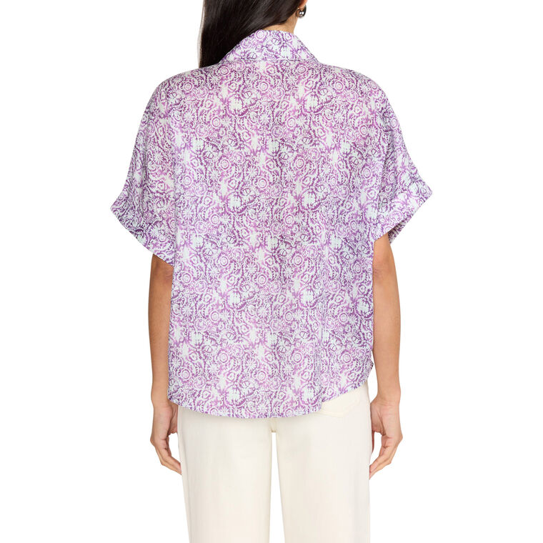 Lilian Short Sleeve Button-Up Top image number null
