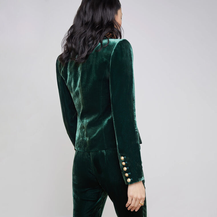 Brooke Velvet Crop Blazer image number null