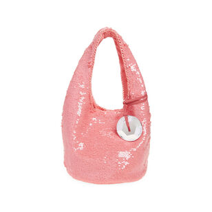 Mini Sequin Shopper With Metallic Charm