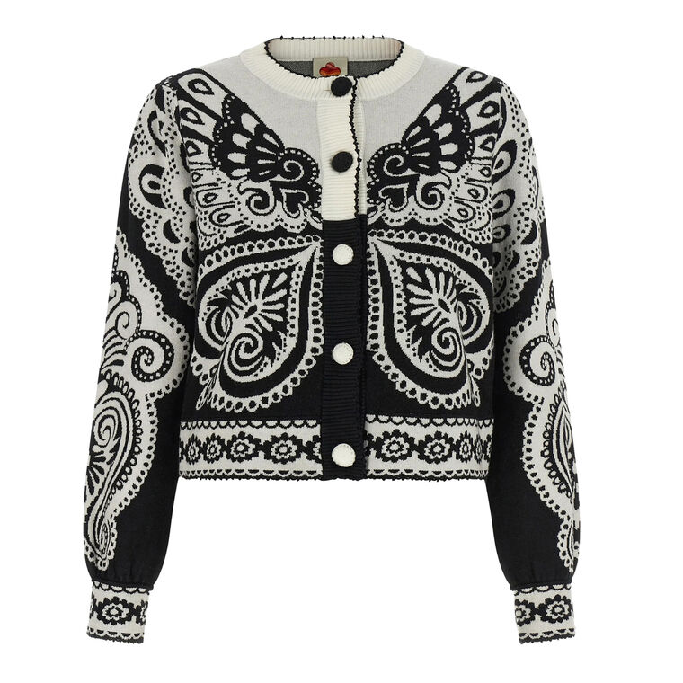 Arabesque Butterfly Knit Cardigan image number null