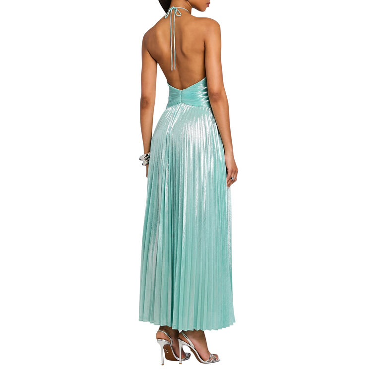 Ivee Halterneck Pleated Midi Dress image number null