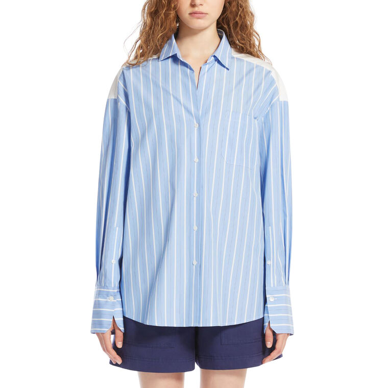 Nadar Cotton Poplin Shirt With Contrast Back image number null