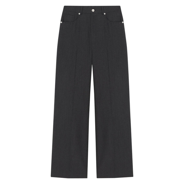 Korina Wool Twill Wide-Leg Pants image number null