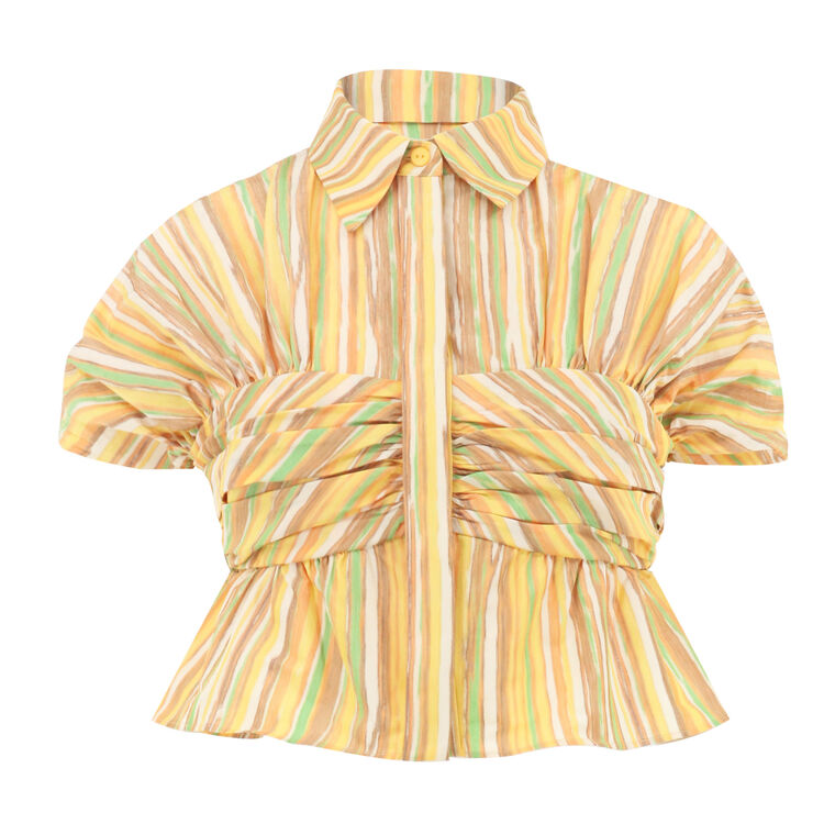 Arya Short Sleeve Stripe Top image number null