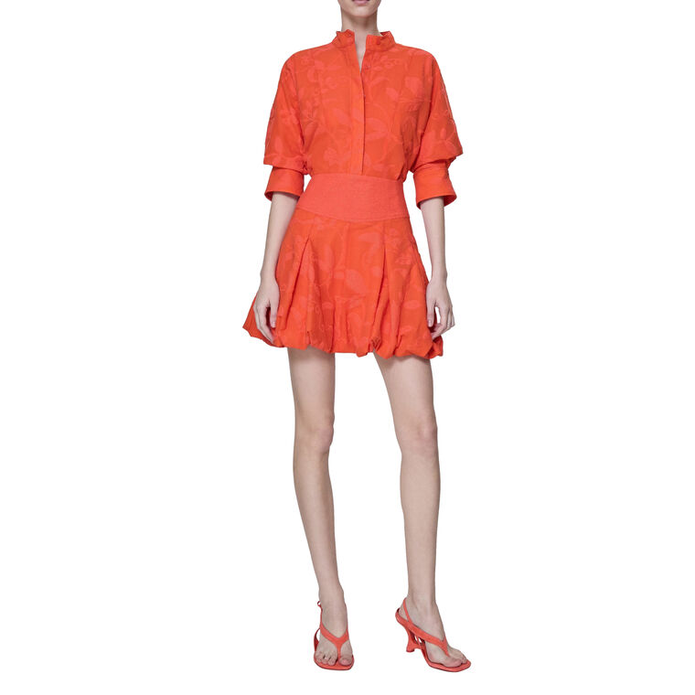 Effie 3/4 Sleeve Bubble Hem Mini Dress image number null