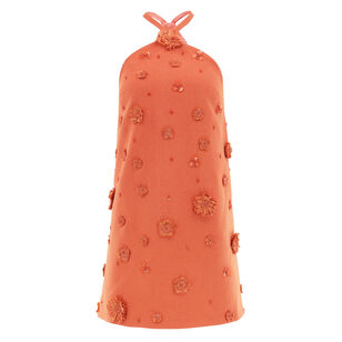 Milaa 3D Applique Halterneck Mini Dress
