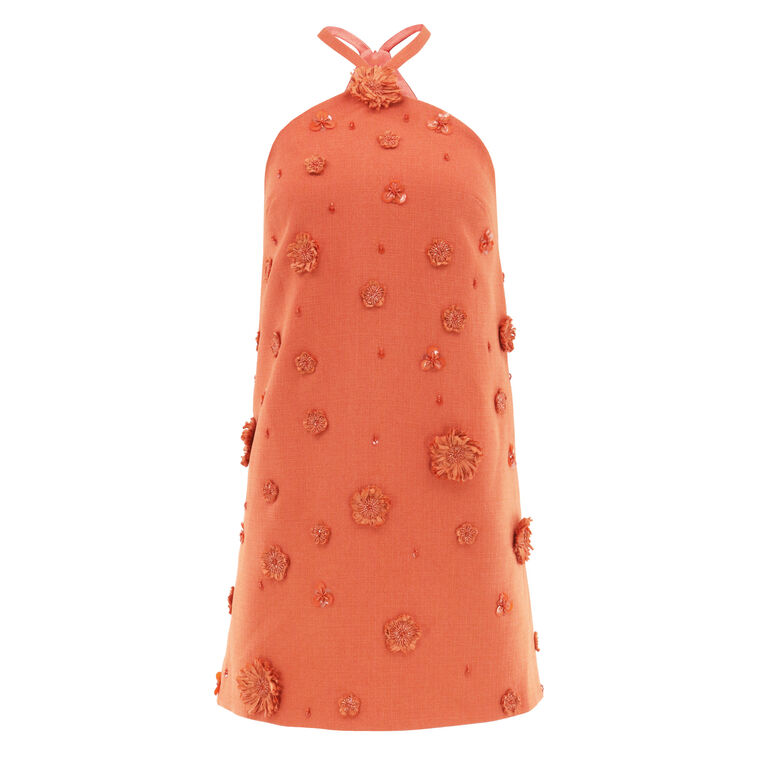 Milaa 3D Applique Halterneck Mini Dress image number null