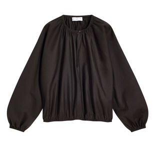 Wendy Long Sleeve Top In Tech Poplin