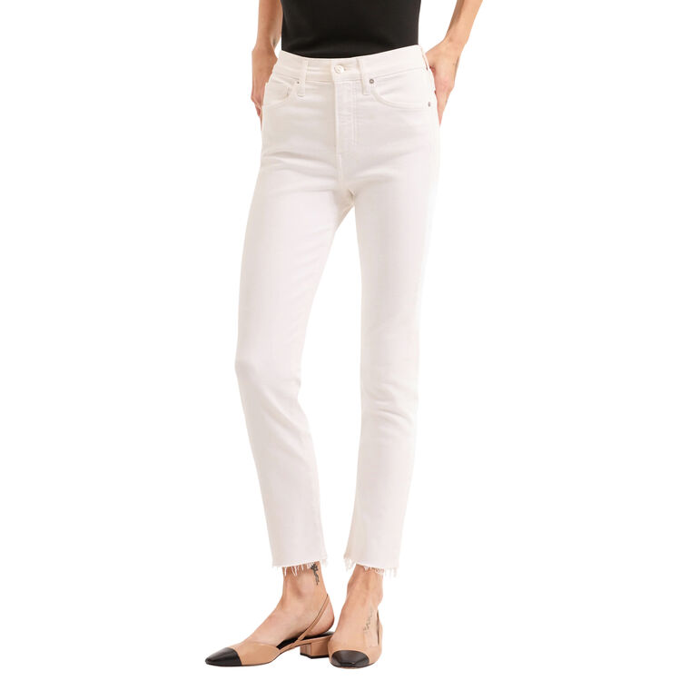 Carly Raw Hem Kick-Flare Jean image number null