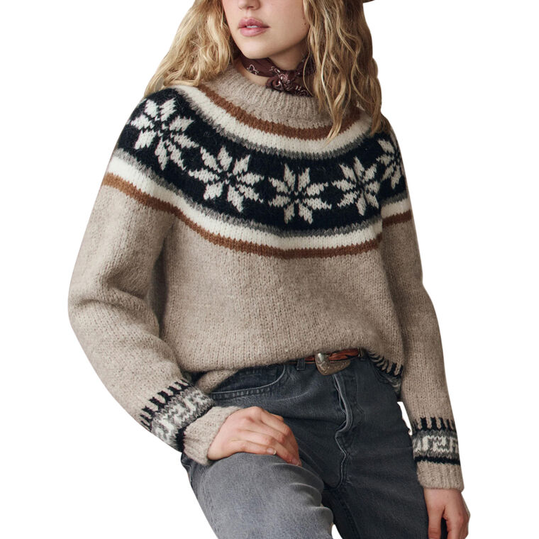 The Snowflake Fairisle Pullover Sweater image number null