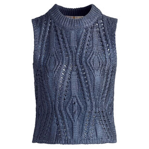 Mcguire Foiled Knit Sleeveless Top