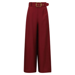 Luminosity Belted Wide-Leg Silk Pant