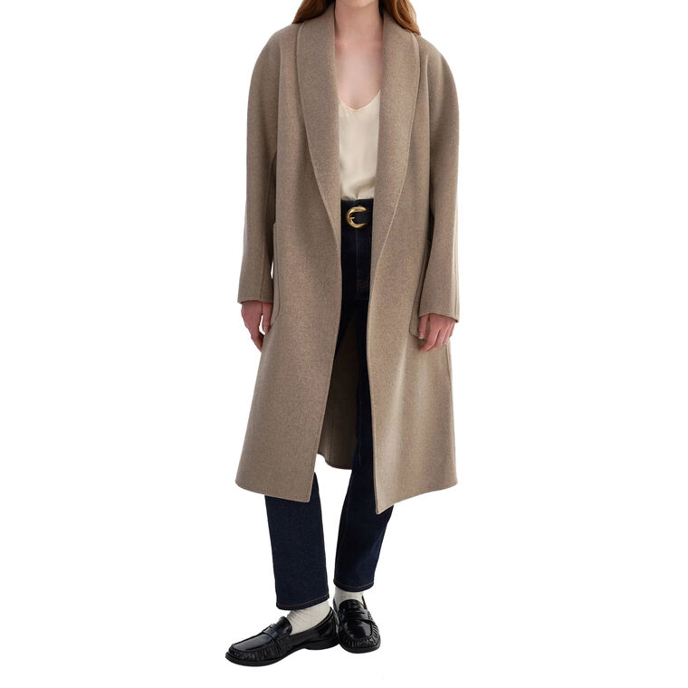 Thara Shawl Collar Wool Coat image number null
