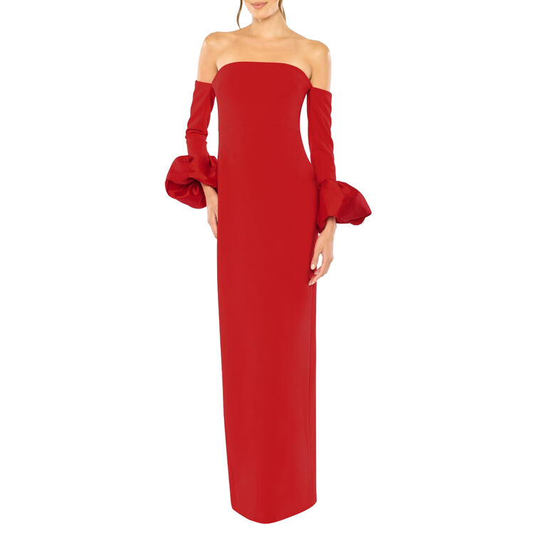 Kiva Off-The-Shoulder Long Sleeve Gown image number null