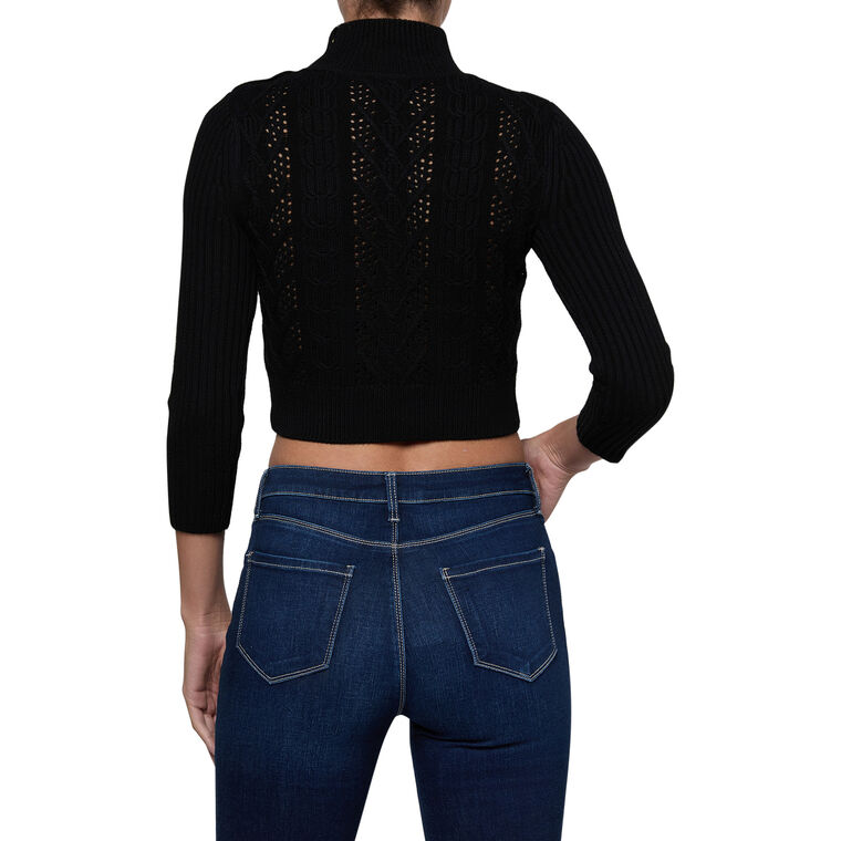 Kamdyn Cable Knit Mock Neck Sweater image number null