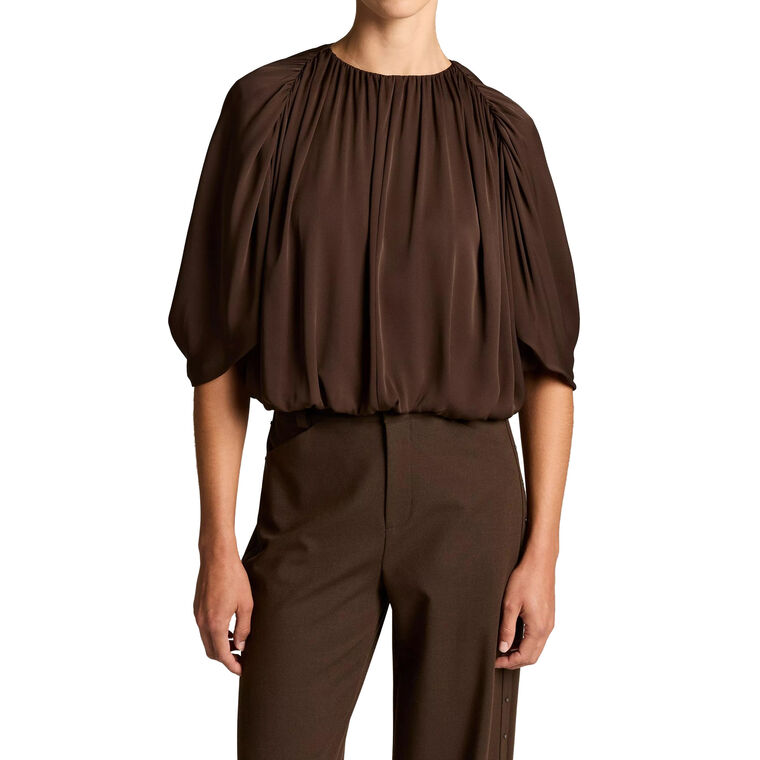 Gathered Cape Bubble Blouse image number null