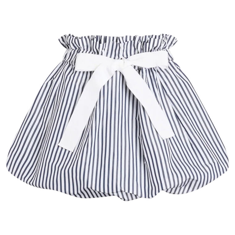 Recycled Faille Striped Bloomer Mini Skirt image number null