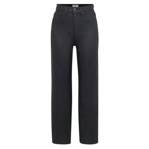 Karmine Refined Wide-Leg Coated Jeans