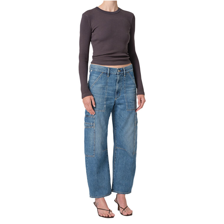 Marcelle Low Slung Easy Denim Cargo Pant image number null