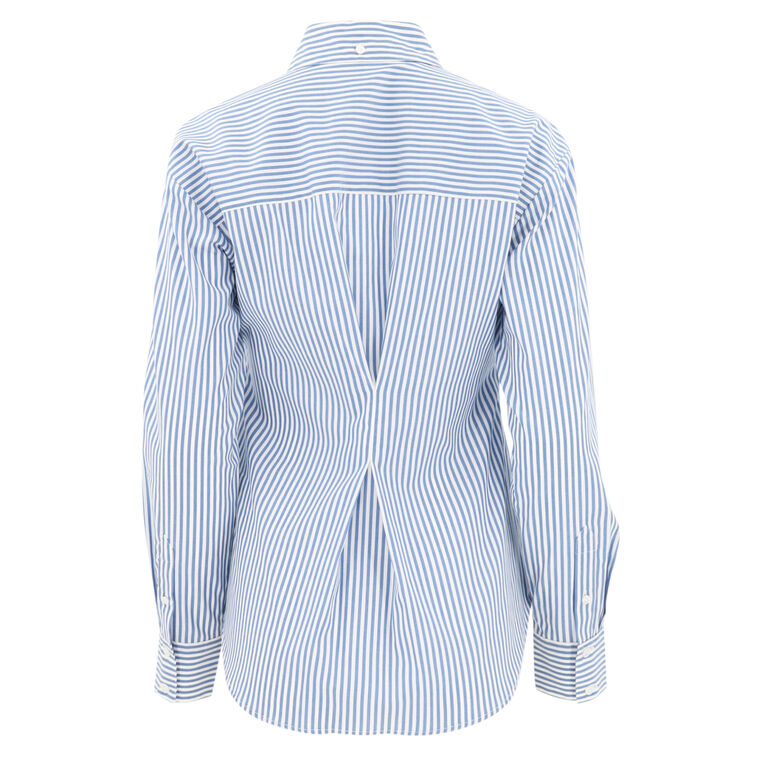 Daroda Stripe Embroidered Button-Front Top image number null