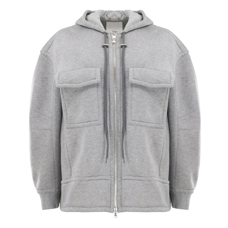 Techy Viscose Zip Up Hoodie image number null