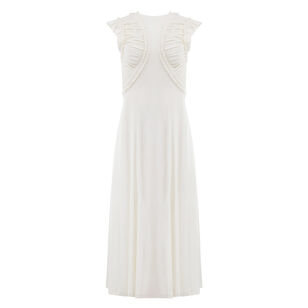 Shiva Sleeveless Ruffled Midi Dress