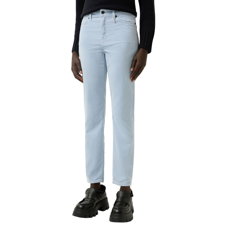 Julie 7/8 Cropped Slim Fit Corduroy Jeans image number null